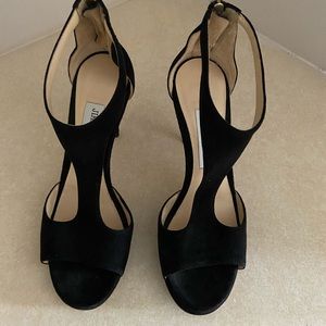 Jimmy Choo Black Suede Lana T Strap Sandals